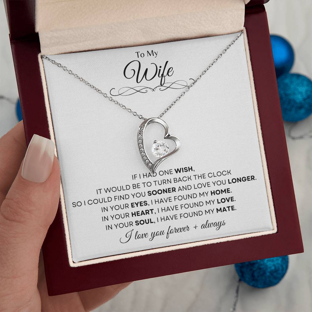 To My Wife | Forever Love Necklace Gift | The Perfect Present to Say "In You I Have Found My Home, My Love, My Mate"