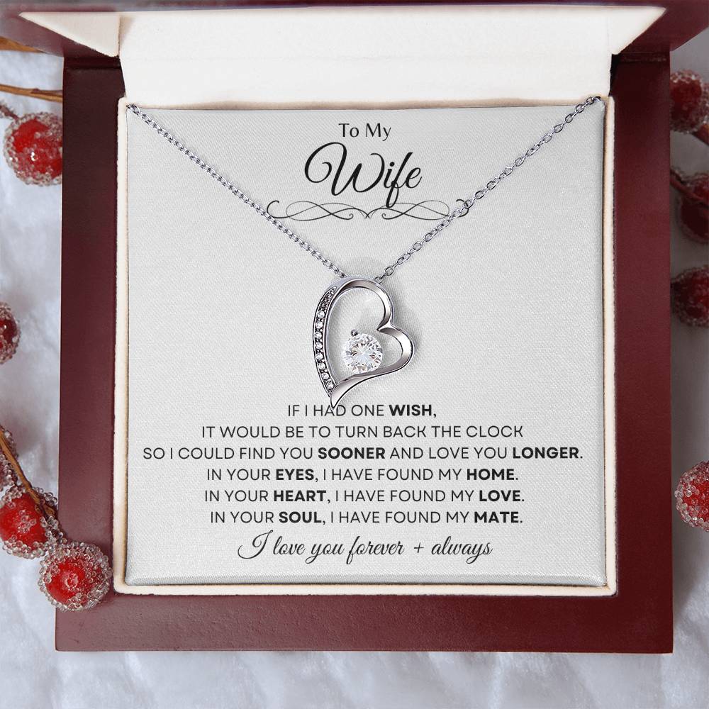 To My Wife | Forever Love Necklace Gift | The Perfect Present to Say "In You I Have Found My Home, My Love, My Mate"