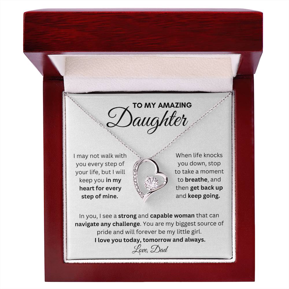 To My Amazing Daughter | Forever Love Necklace Gift | Perfect Present to Say "I Love You Always"