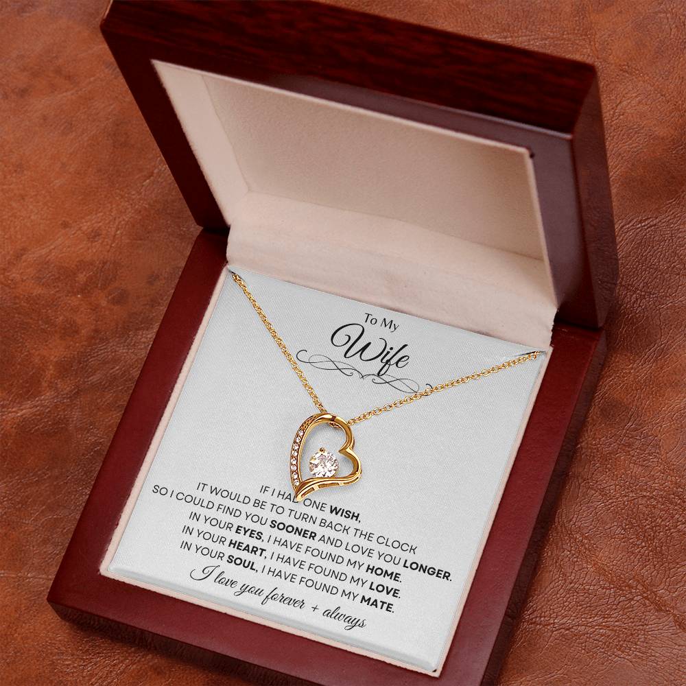 To My Wife | Forever Love Necklace Gift | The Perfect Present to Say "In You I Have Found My Home, My Love, My Mate"