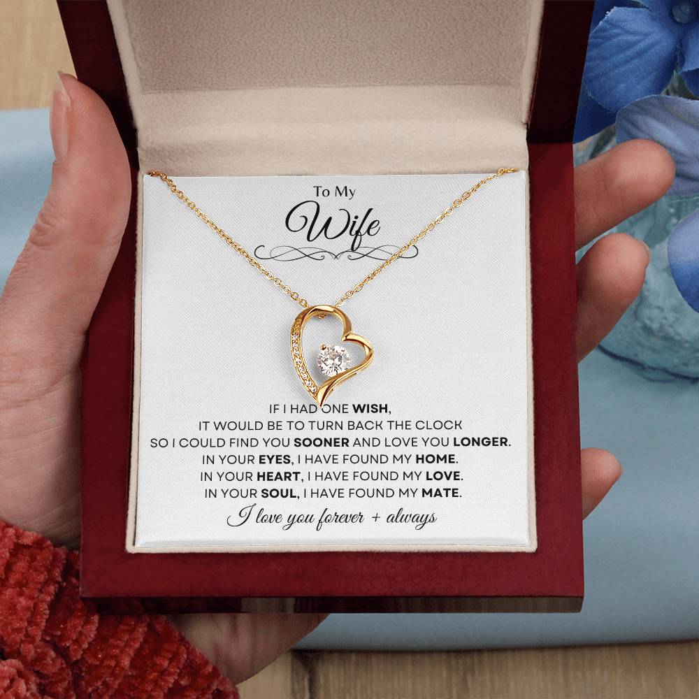 To My Wife | Forever Love Necklace Gift | The Perfect Present to Say "In You I Have Found My Home, My Love, My Mate"