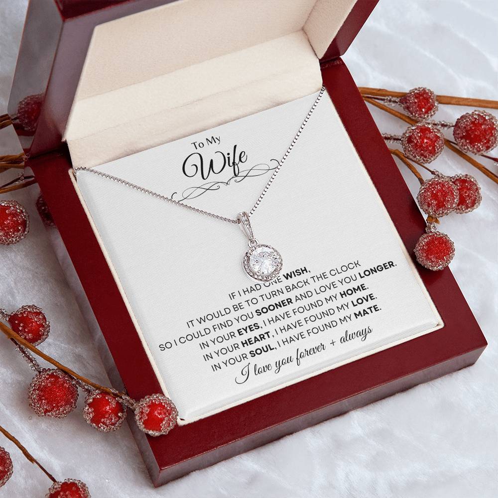 To My Wife | Eternal Hope Necklace Gift | The Perfect Present to Say "In You I Have Found My Home, My Love, My Mate"