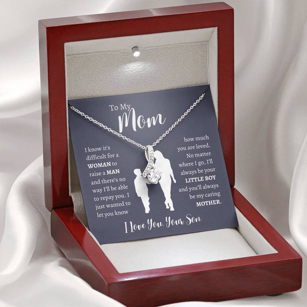 To My Mom From Son | Alluring Beauty Necklace Gift | The Perfect Present to Say "Thank You Mom I Love You"