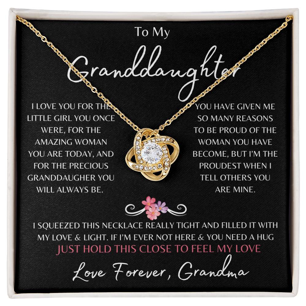 To My Granddaughter From Grandma | Love Knot Necklace Gift | The Perfect Present to Say "You Are Precious to Me"