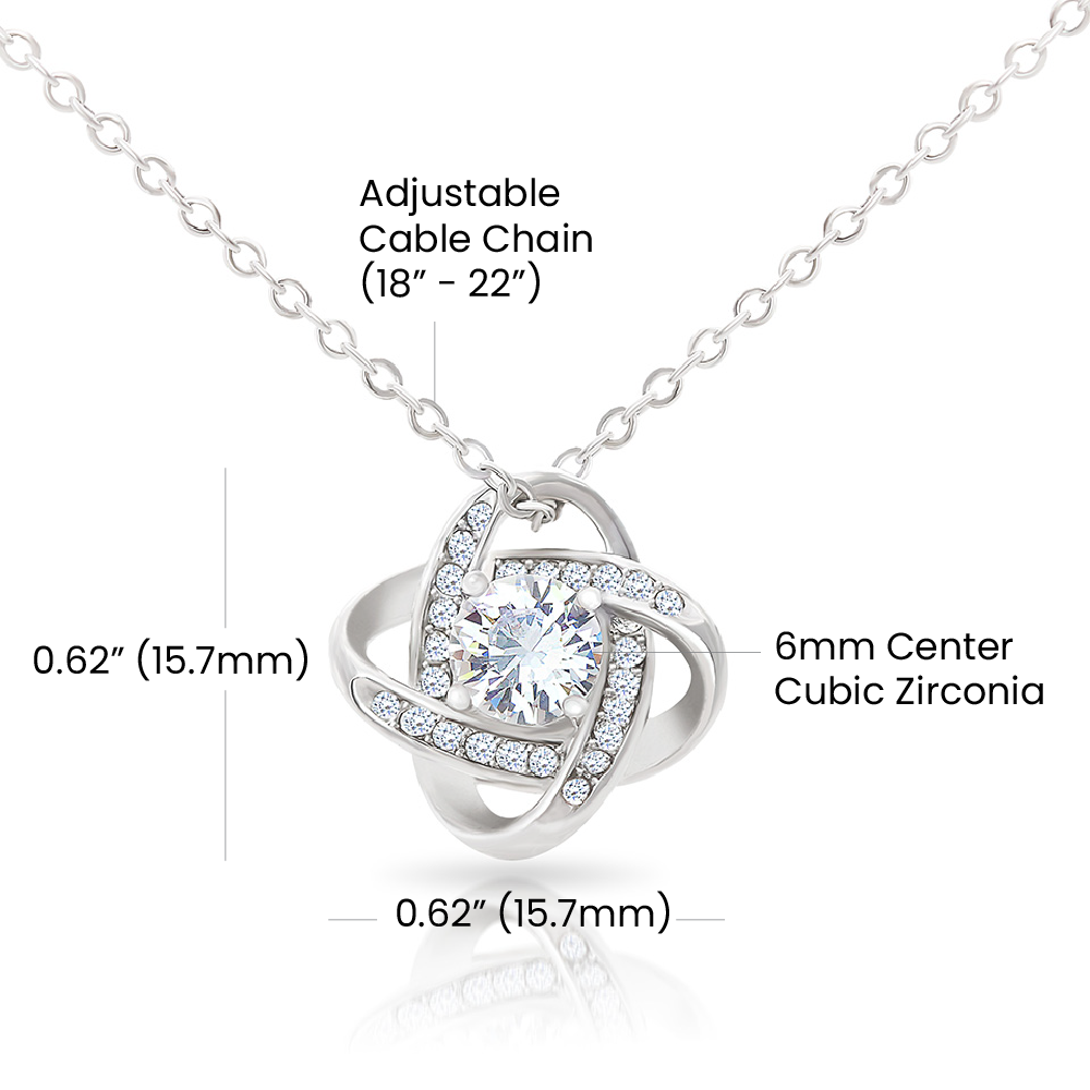 To My Loving Mom | Love Knot Necklace Gift | The Perfect Present to Say "You Mean the World to Me"