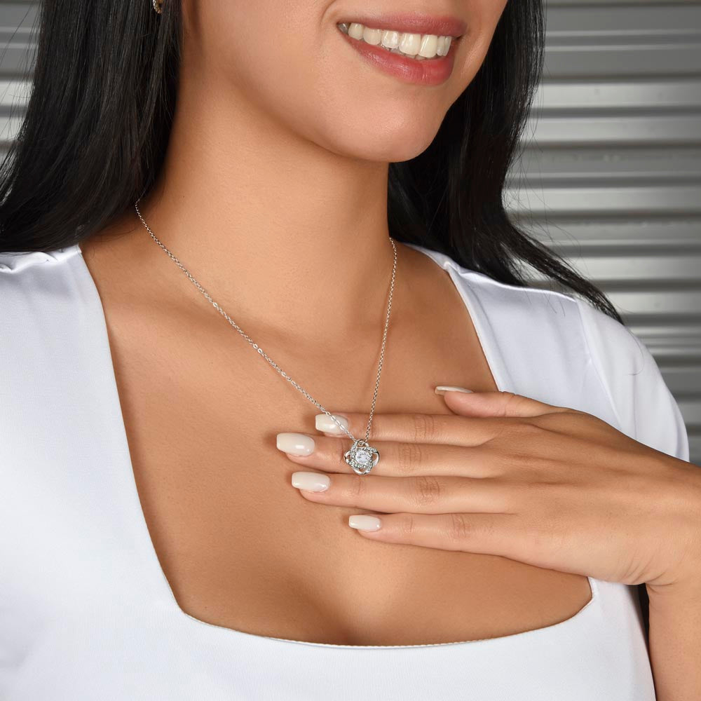 To My Beautiful Wife | Love Knot Necklace Gift | The Perfect Present to Say "You Are The Best Thing That Ever Happened to Me"