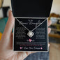 To My Bonus Daughter | Love Knot Necklace Gift | Yellow or White Gold Finish | The Perfect Present to Say "I'm Proud to Call You My Daughter"