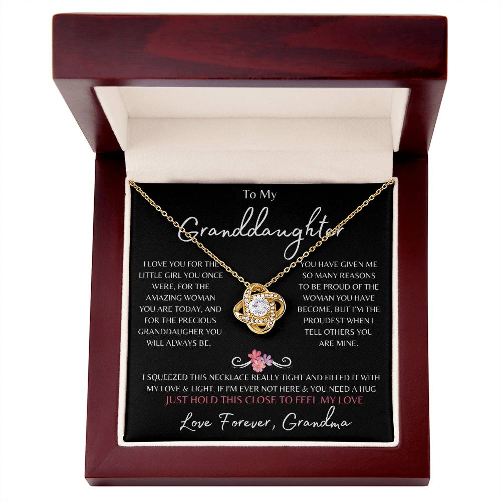 To My Granddaughter From Grandma | Love Knot Necklace Gift | The Perfect Present to Say "You Are Precious to Me"