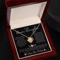 To My Bonus Daughter | Love Knot Necklace Gift | Yellow or White Gold Finish | The Perfect Present to Say "I'm Proud to Call You My Daughter"