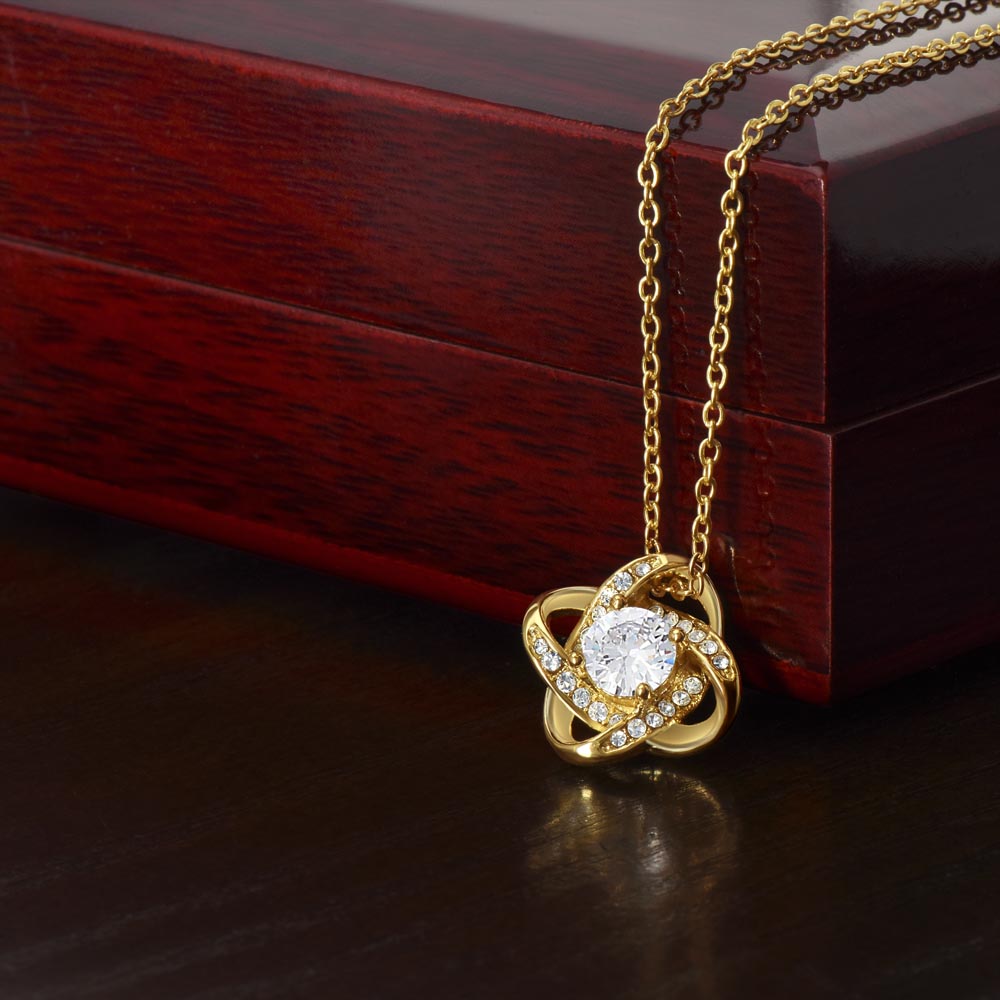 To My Bonus Daughter | Love Knot Necklace Gift | The Perfect Present to Say "I'm Proud to Call You My Daughter"