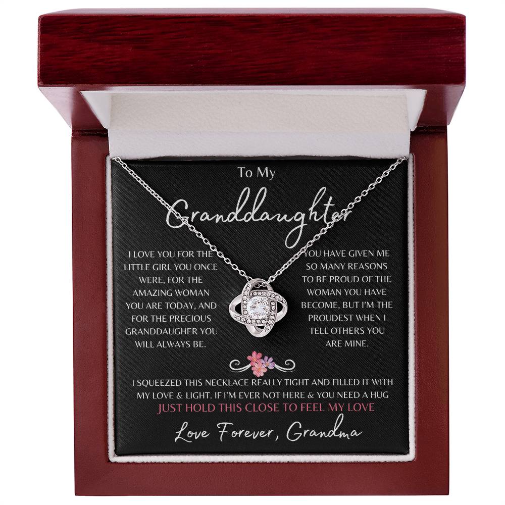 To My Granddaughter From Grandma | Love Knot Necklace Gift | The Perfect Present to Say "You Are Precious to Me"