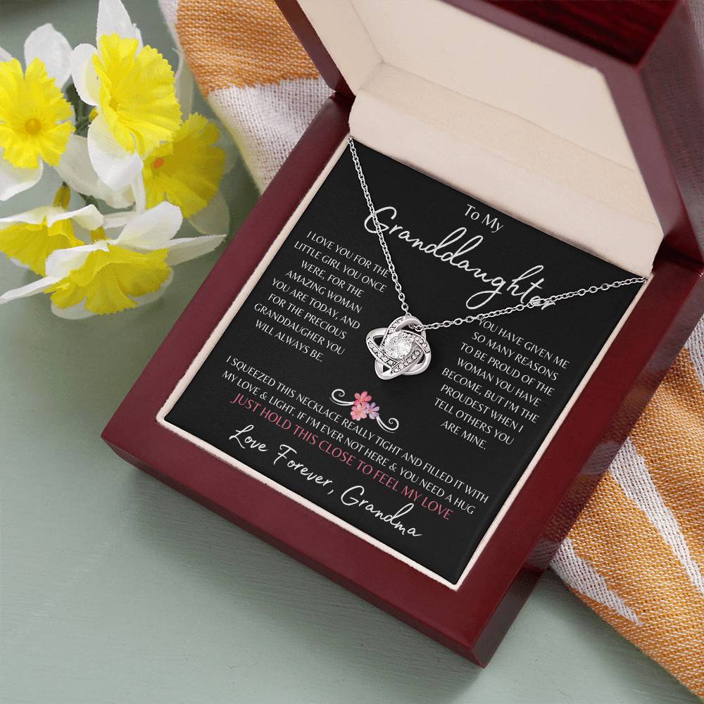 To My Granddaughter From Grandma | Love Knot Necklace Gift | The Perfect Present to Say "You Are Precious to Me"
