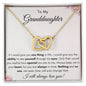 To My Granddaughter | Interlocking Hearts Necklace Gift | Rose or Yellow Gold Finish | The Perfect Present to Say "You Are Always in My Heart"