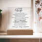 To My Wife | My Best Friend | My Soulmate | My Everything | Acrylic Plaque, The Perfect Present to say "I Love You Always and Forever"