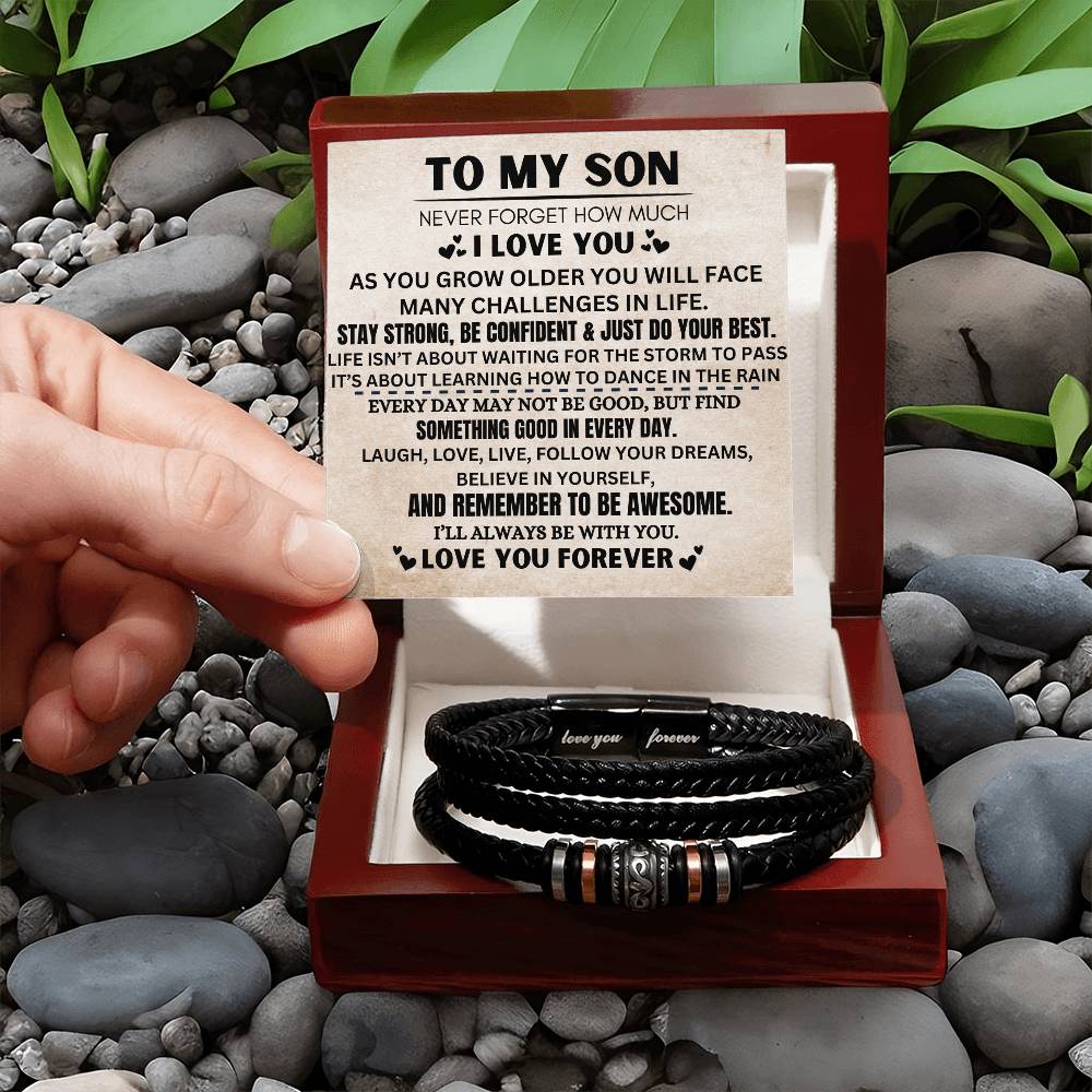 To My Son | Love You Forever Bracelet Gift | The Perfect Present To Say "Believe In Yourself"