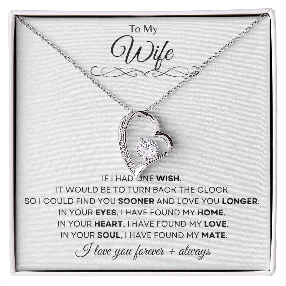 To My Wife | Forever Love Necklace Gift | The Perfect Present to Say "In You I Have Found My Home, My Love, My Mate"