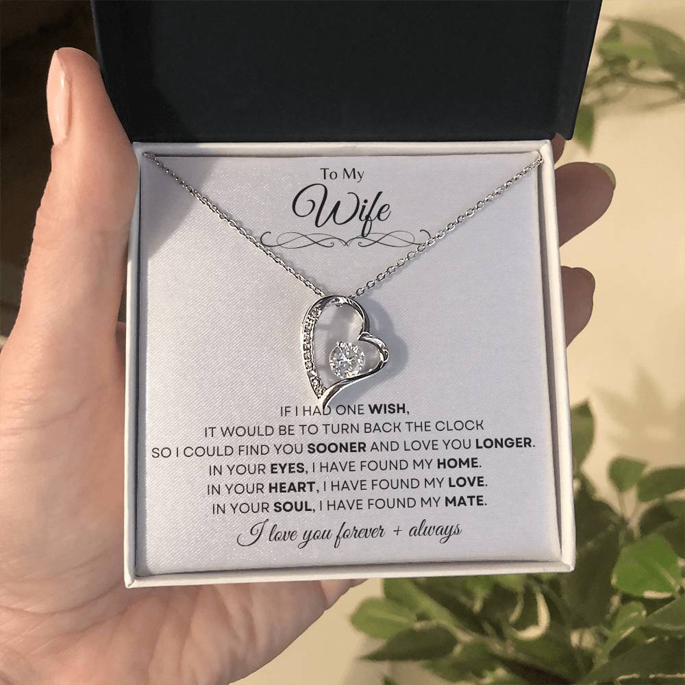 To My Wife | Forever Love Necklace Gift | The Perfect Present to Say "In You I Have Found My Home, My Love, My Mate"