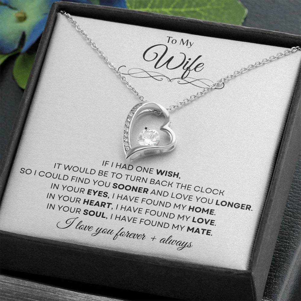 To My Wife | Forever Love Necklace Gift | The Perfect Present to Say "In You I Have Found My Home, My Love, My Mate"