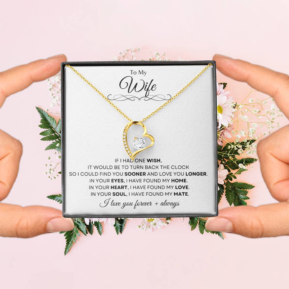 To My Wife | Forever Love Necklace Gift | The Perfect Present to Say "In You I Have Found My Home, My Love, My Mate"