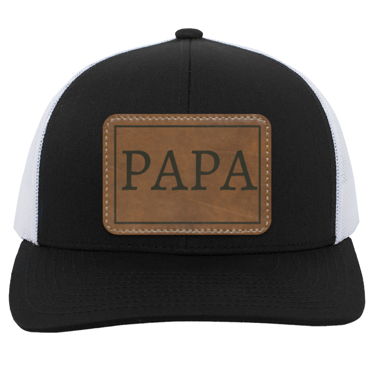 Papa - Leather | Trucker Patch Hat