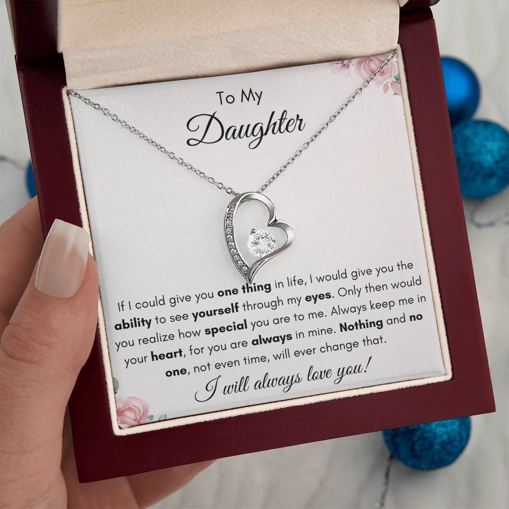 To My Daughter | Forever Love Necklace Gift | The Perfect Present to Say "You Are Always In My Heart"