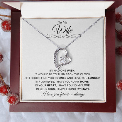 To My Wife | Forever Love Necklace Gift | The Perfect Present to Say "In You I Have Found My Home, My Love, My Mate"