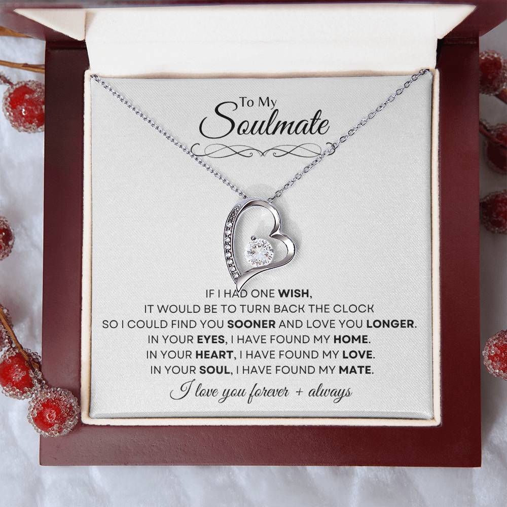 To My Soulmate | Forever Love Necklace Gift | The Perfect Present to Say "In You I Have Found My Home, My Love, My Mate"