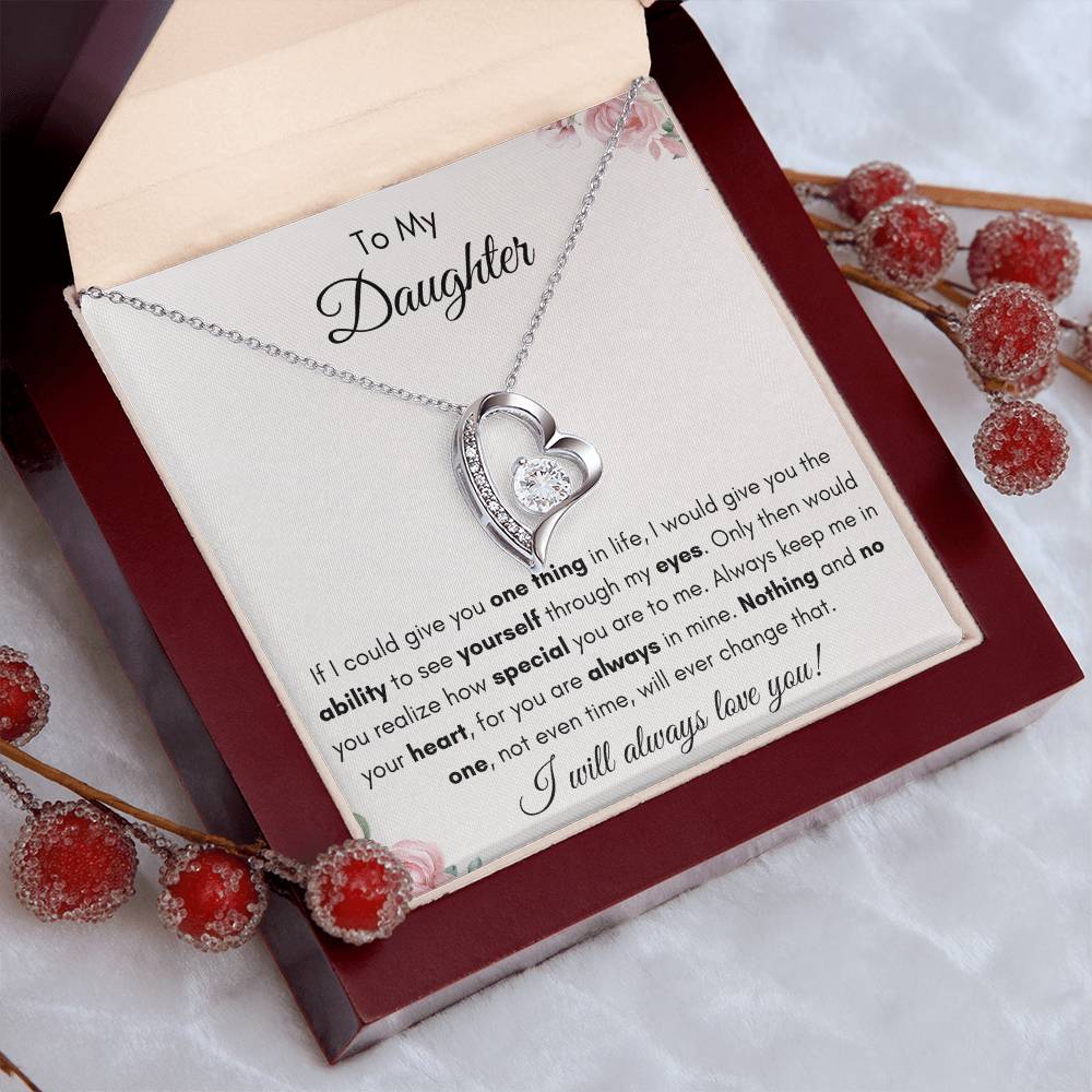 To My Daughter | Forever Love Necklace Gift | The Perfect Present to Say "You Are Always In My Heart"