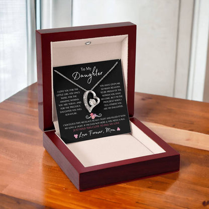 To My Daughter From Mom | Forever Love Necklace Gift | The Perfect Present to Say "I Love You For the Amazing Woman You Are"
