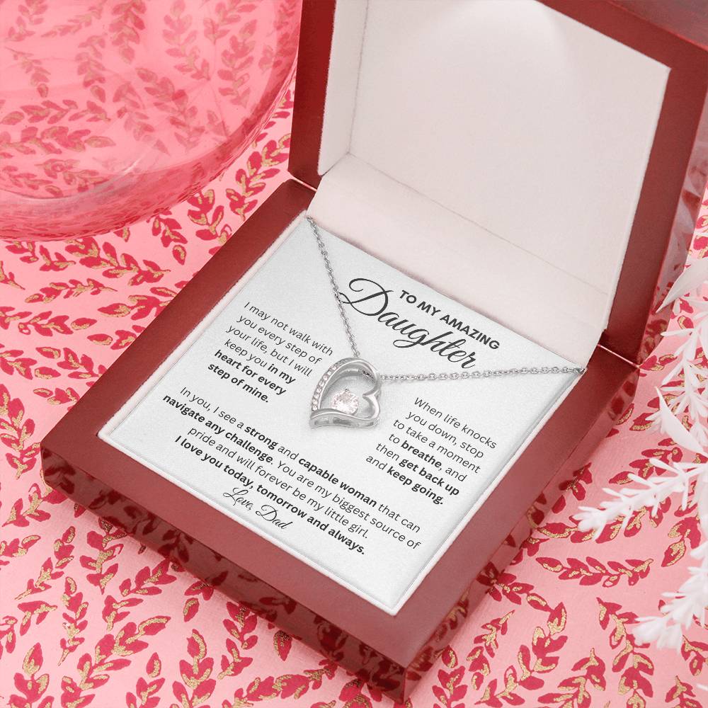 To My Amazing Daughter | Forever Love Necklace Gift | Perfect Present to Say "I Love You Always"