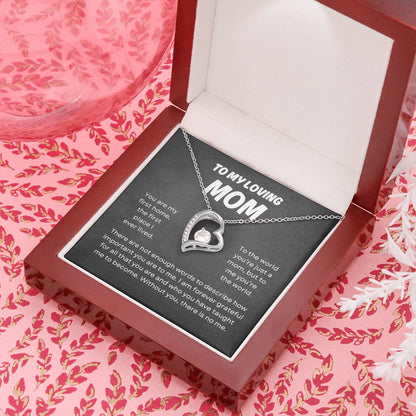 To My Loving Mom | Forever Love Necklace Gift | The Perfect Present to Say "You Mean the World to Me"