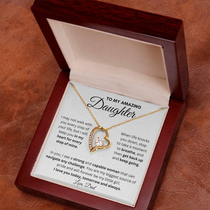 To My Amazing Daughter | Forever Love Necklace Gift | Perfect Present to Say "I Love You Always"