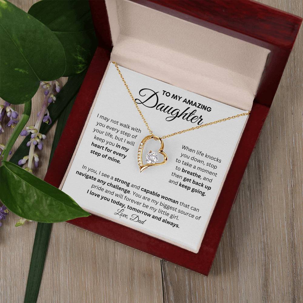 To My Amazing Daughter | Forever Love Necklace Gift | Perfect Present to Say "I Love You Always"