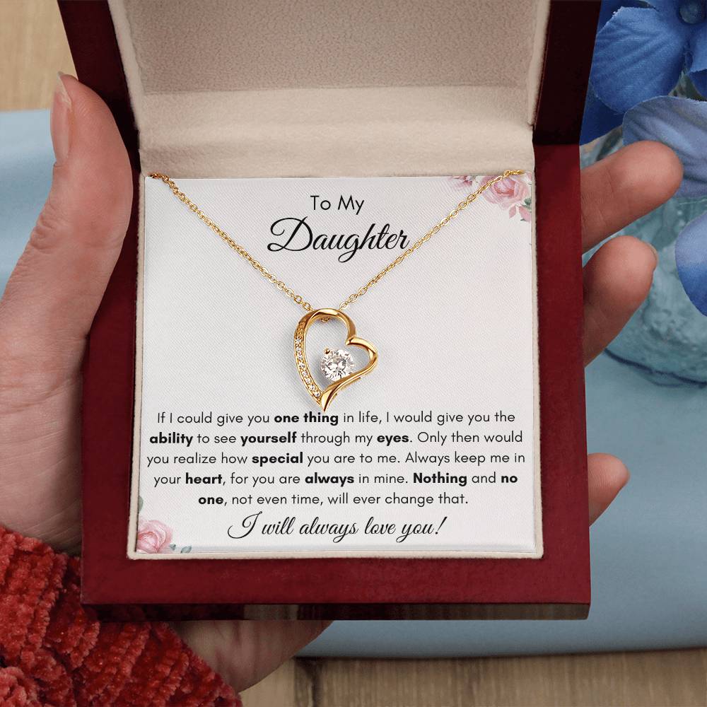 To My Daughter | Forever Love Necklace Gift | The Perfect Present to Say "You Are Always In My Heart"