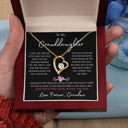 To My Granddaughter From Grandma | Forever Love Necklace Gift | The Perfect Present to Say "You Are Precious to Me"