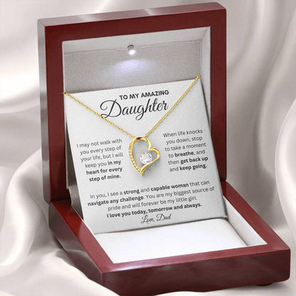 To My Amazing Daughter | Forever Love Necklace Gift | Perfect Present to Say "I Love You Always"