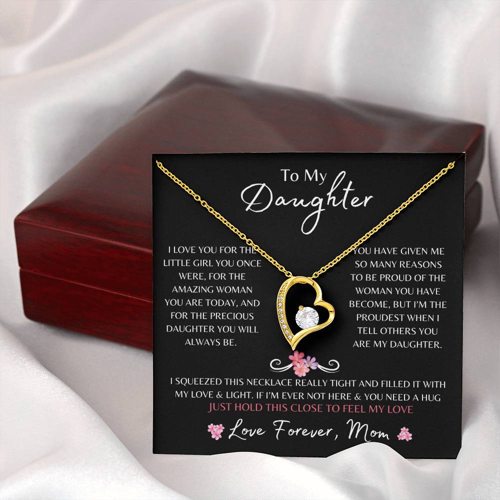 To My Daughter From Mom | Forever Love Necklace Gift | The Perfect Present to Say "I Love You For the Amazing Woman You Are"