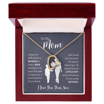 To My Mom From Son | Forever Love Necklace Gift | The Perfect Present to Say "Thank You Mom I Love You"