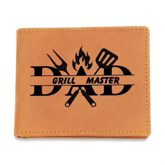 Grill Master Dad Leather Wallet