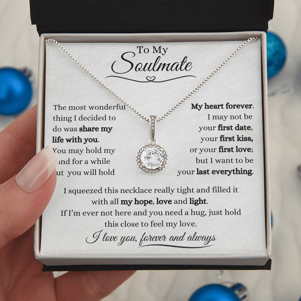 To My Soulmate | Eternal Hope Necklace Gift | The Perfect Present to Say "You Hold My Heart Forever"