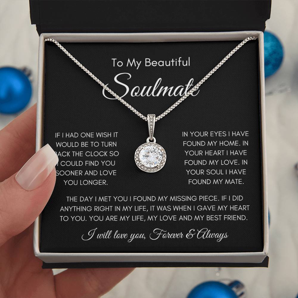 To My Soulmate | Eternal Hope Necklace Gift | The Perfect Present to Say "You Are My Missing Piece"