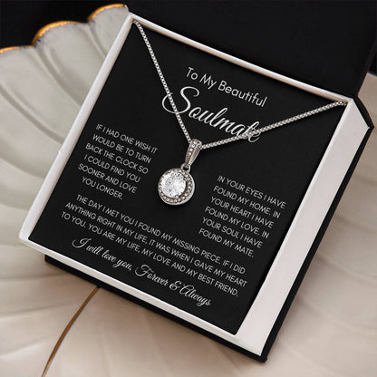 To My Soulmate | Eternal Hope Necklace Gift | The Perfect Present to Say "You Are My Missing Piece"