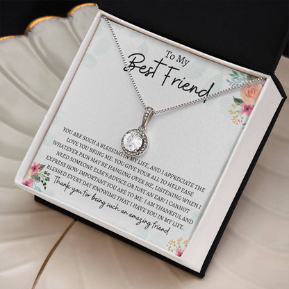 To My Best Friend | Eternal Hope Necklace Gift | The Perfect Present to say "Thank You For Being Such an Amazing Friend"