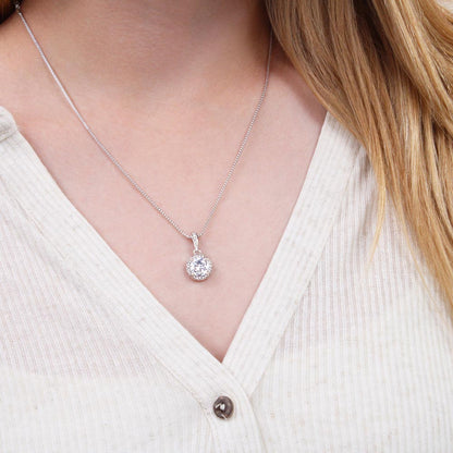 To My Bonus Daughter Love Mom | Eternal Hope Necklace Gift | The Perfect Present to say "I'm Proud to Call You My Daughter"