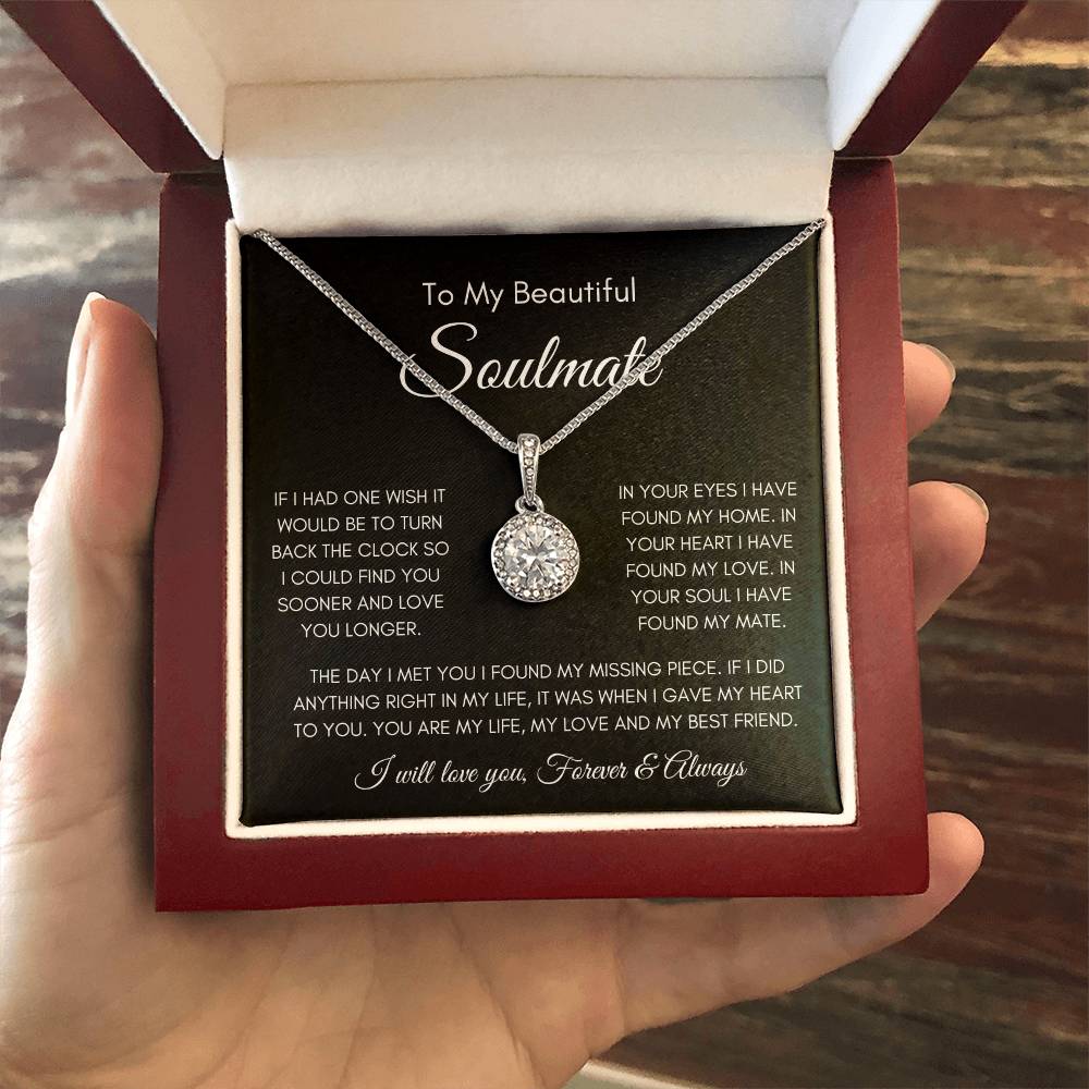 To My Soulmate | Eternal Hope Necklace Gift | The Perfect Present to Say "You Are My Missing Piece"