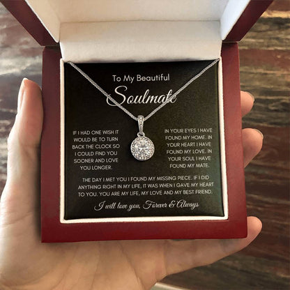 To My Soulmate | Eternal Hope Necklace Gift | The Perfect Present to Say "You Are My Missing Piece"