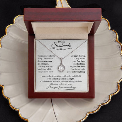 To My Soulmate | Eternal Hope Necklace Gift | The Perfect Present to Say "You Hold My Heart Forever"