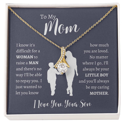 To My Mom From Son | Alluring Beauty Necklace Gift | The Perfect Present to Say "Thank You Mom I Love You"