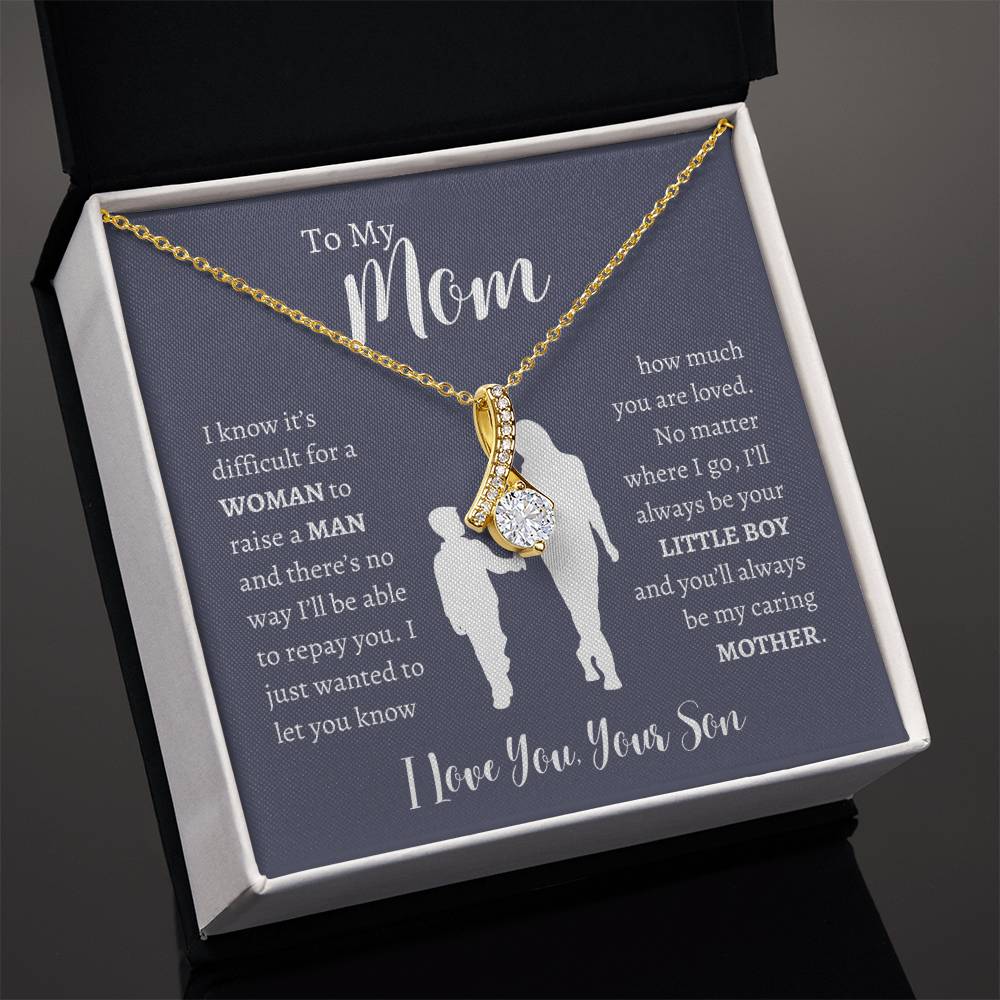 To My Mom From Son | Alluring Beauty Necklace Gift | The Perfect Present to Say "Thank You Mom I Love You"