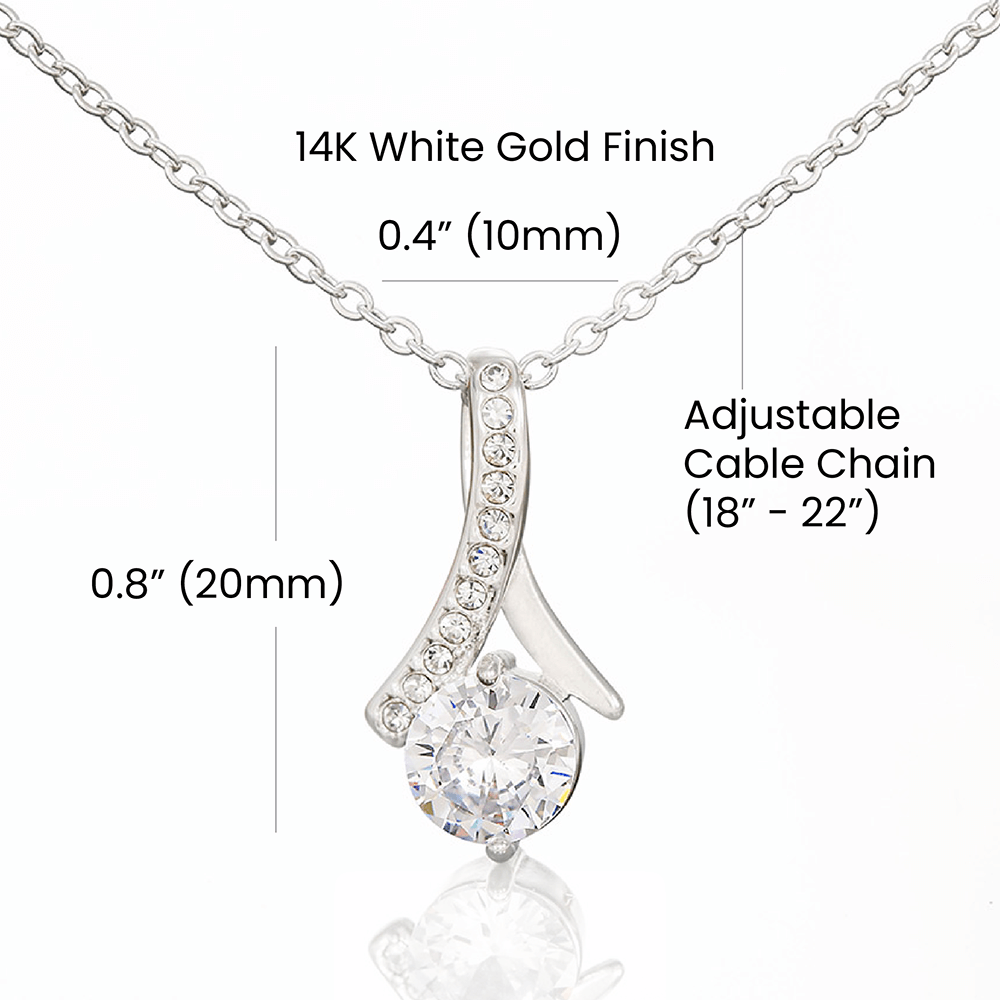 To My Loving Mom | Alluring Beauty Necklace | Yellow or Gold Finish | The Perfect Present to Say "You Mean the World to Me"